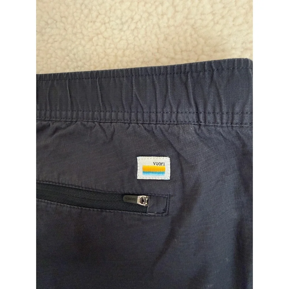 Vuori Pants Mens 2XL Blue Gray Ripstop Climber Woven Joggers Elastic Waist V412